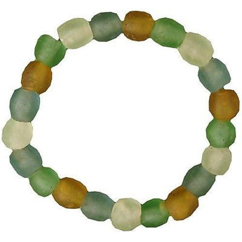 Recycled Rainbow Pearl Glass Bracelet - Global Mamas