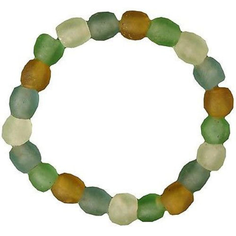 Recycled Rainbow Pearl Glass Bracelet - Global Mamas