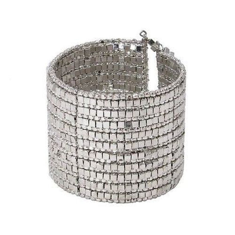 Shining Silver Gilded Cuff Bracelet - WorldFinds