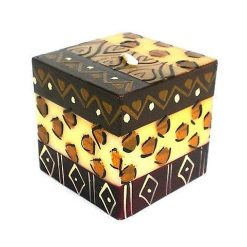 Hand-Painted Cube Candle - Uzima Design - Nobunto