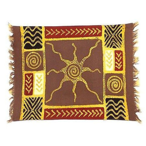 Handpainted Grey Sun Starfish Batiked Placemat - Tonga Textiles