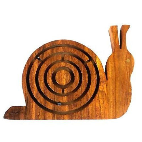 Handmade Wooden Snail Labyrinth - Matr Boomie
