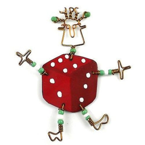 Dancing Girl Lucky Dice Pin - Creative Alternatives