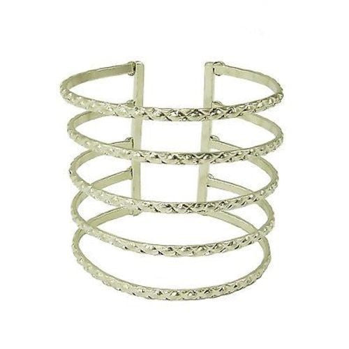 Silvertone Baroque Cuff - WorldFinds