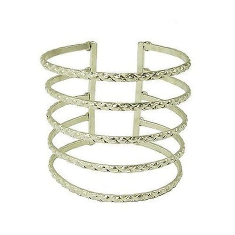 Silvertone Baroque Cuff - WorldFinds