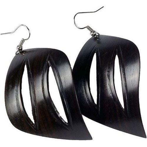African Blackwood Leaf Earrings - BaobArt