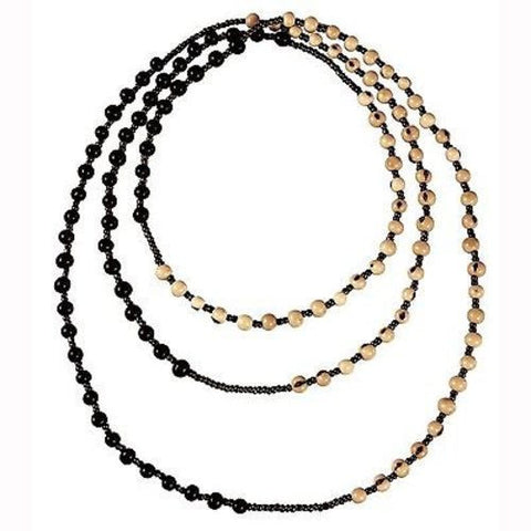 Colorblock Rope Necklace - Soft Gray and Ultraviolet - Faire Collection