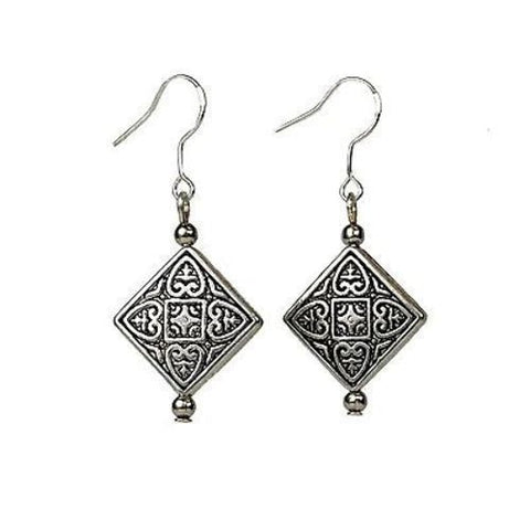 Tibetan Silver Overlay Symmetry Earrings - Starfish Project