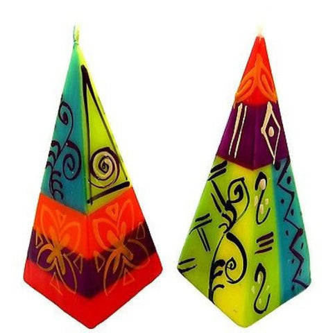 Set of Two Hand-Painted Pyramid Candles - Matuko Design - Nobunto