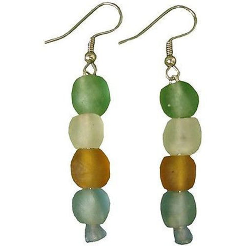 Rainbow Pearl Glass Bead Earrings - Global Mamas