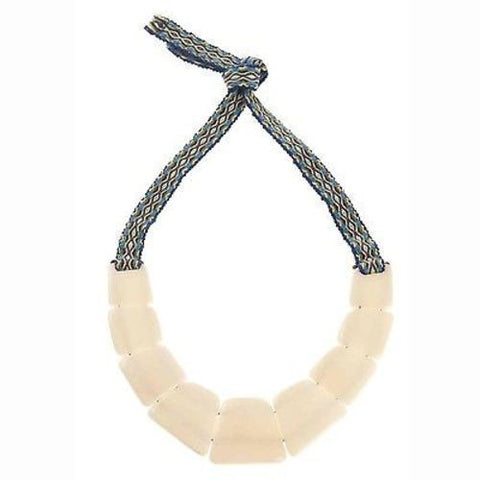 Tagua Trapezoid Necklace in Cream - Faire Collection