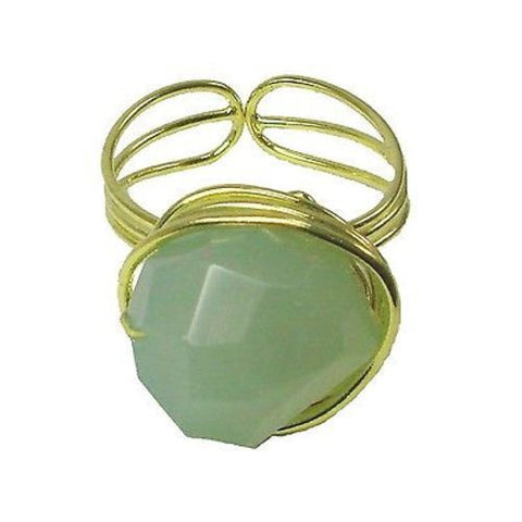 Agate Chunk Statement Ring in Teal - WorldFinds