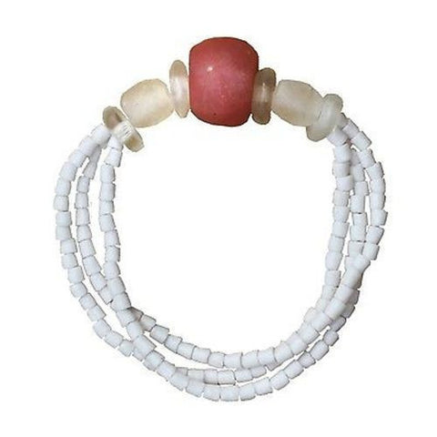 Recycled Pink Poppy Glass Abacus Bracelet - Global Mamas