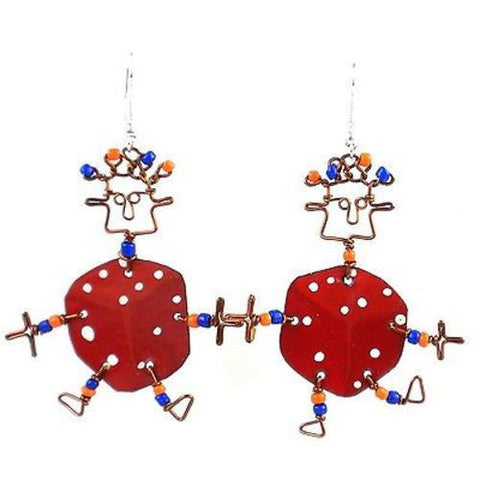Dancing Girl Lucky Dice Earrings - Creative Alternatives