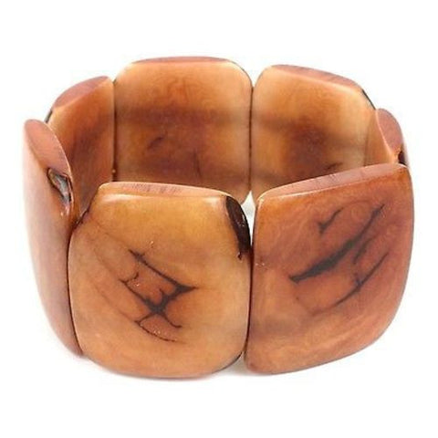 Polished Tagua Nut Bracelet in Nude - Faire Collection
