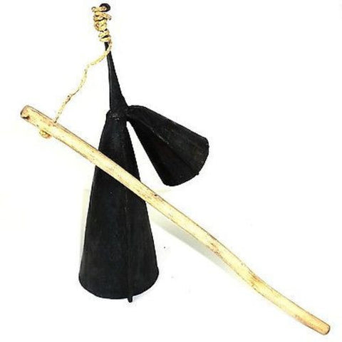 Medium Double Bell with Attached Striker - Jamtown World Instruments