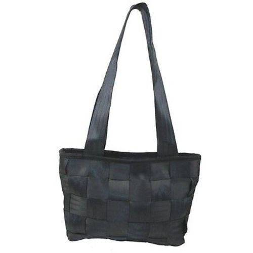 Upcycled Black Seat Belt Handbag - Conserve