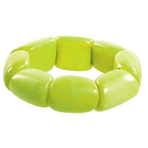 Riverbed Tagua Nut Bracelet in Lime - Faire Collection