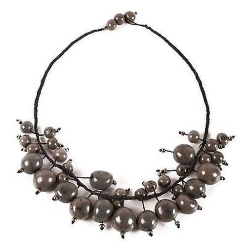 Cloud Forest Choker in Soft Gray - Faire Collection