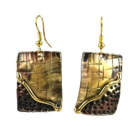 Convergence Brass Earrings - Brass Images (E)