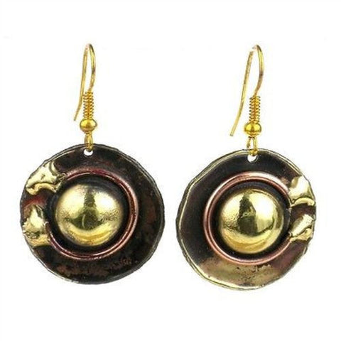 Circle Within Earrings - Brass Images (E)