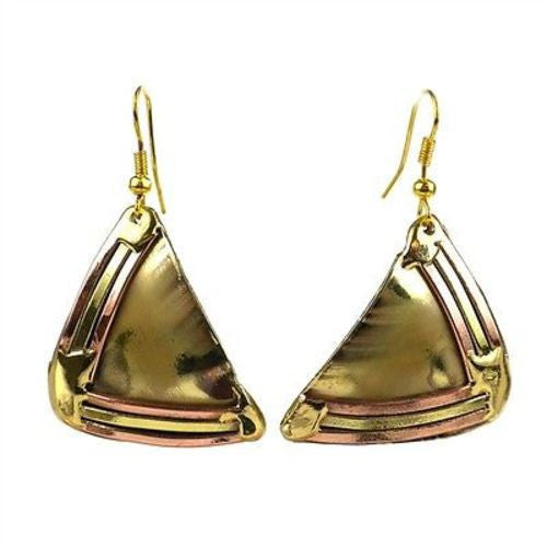 Copper Directions Brass Earrings - Brass Images (E)