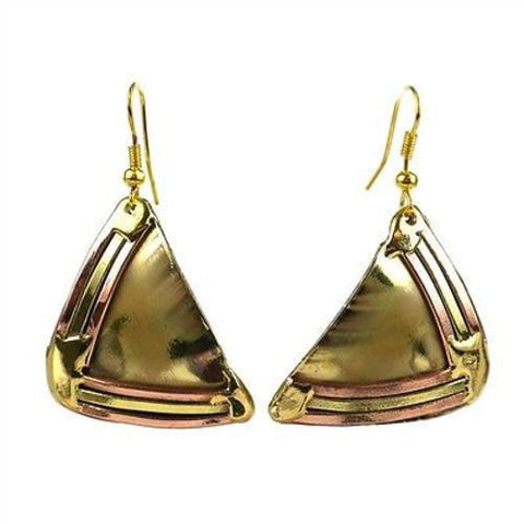 Copper Directions Brass Earrings - Brass Images (E)