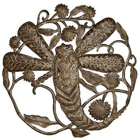 Dragonfly 24 Inch Metal Art - Croix des Bouquets