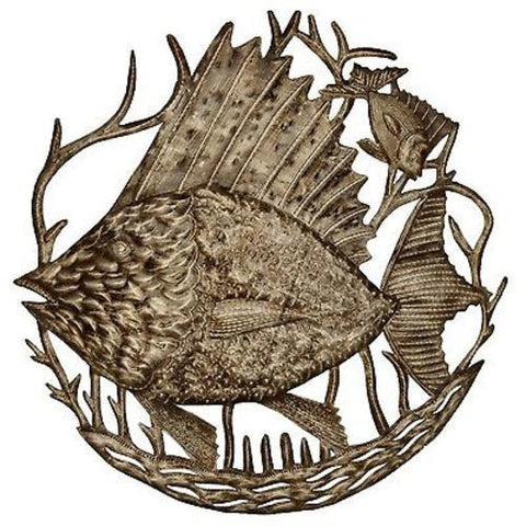 Big Fish 24 Inch Metal Art - Croix des Bouquets