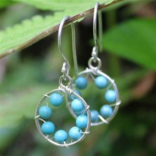 Turquoise Inner Circle Earrings - WorldFinds