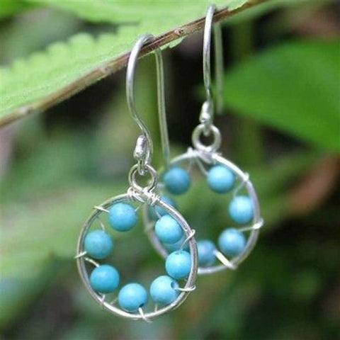 Turquoise Inner Circle Earrings - WorldFinds