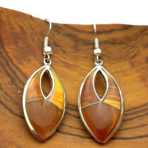 Honey Drops Alpaca Silver Earrings - Artisana