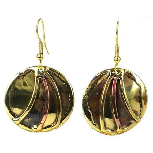 Handmade Brass Sun Rays Earrings - Brass Images (E)