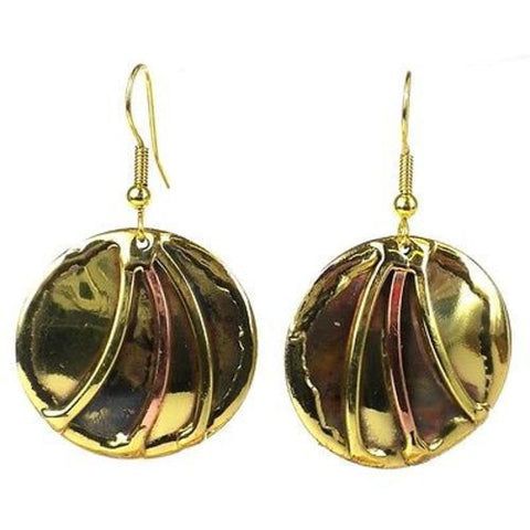 Handmade Brass Sun Rays Earrings - Brass Images (E)
