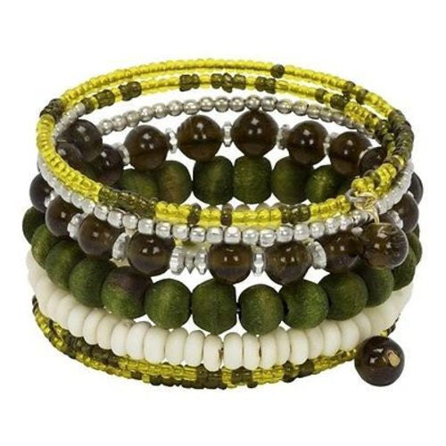 Olive Seeds of Life Spiral Bracelet - CFM