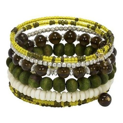 Olive Seeds of Life Spiral Bracelet - CFM
