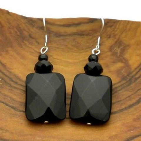 Faceted Onyx Earrings - Starfish Project