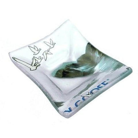 Recycled Small Dish - Printed Nature Bottle - Tili Glass (G)