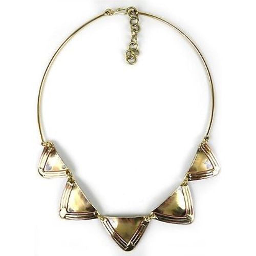 Copper Directions Brass Necklace - Brass Images (N)