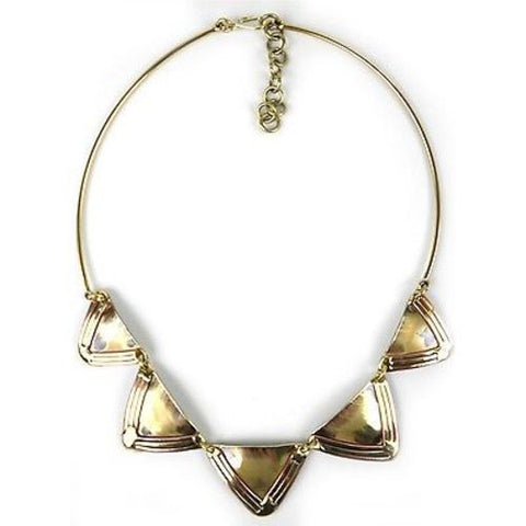 Copper Directions Brass Necklace - Brass Images (N)
