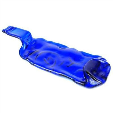 Recycled Blue Glass Bottle Tray - Tili Glass (G)