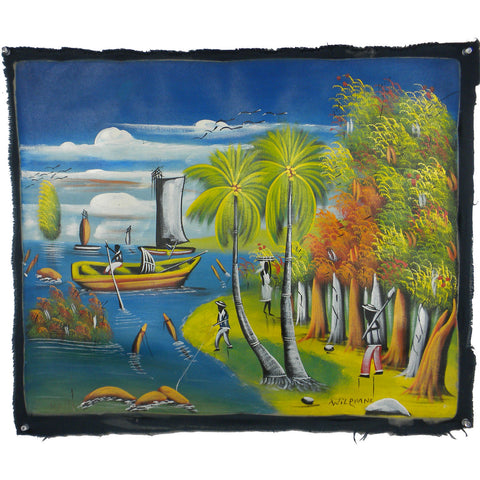 Haitian Acrylic Painting on Canvas - Haiti