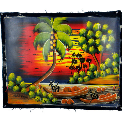 Haitian Acrylic Painting on Canvas - Haiti