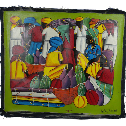 Haitian Acrylic Painting on Canvas - Haiti