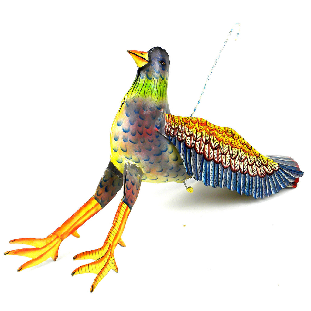 Large Painted Metal Hanging Bird - Croix des Bouquets (O)