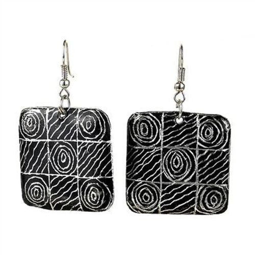 Recycled Pan African Motif Earrings - BaobArt