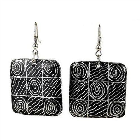 Recycled Pan African Motif Earrings - BaobArt