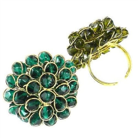 Teal Chrysanthemum Ring - WorldFinds