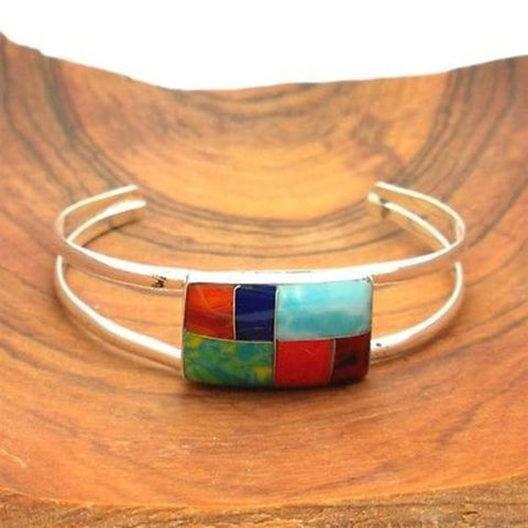 Rectangle Mosaic Stone Bracelet - Artisana