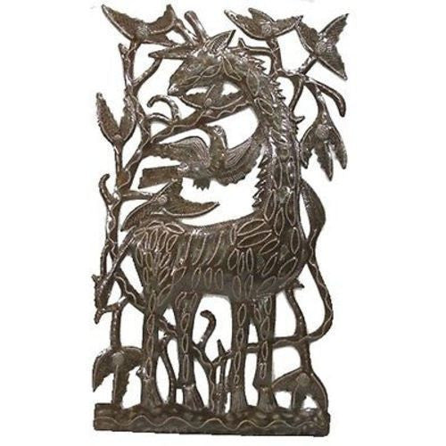 Oil Drum Art - Giraffe - Croix des Bouquets